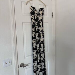 Windsor Black and White Strapless Maxi Dress